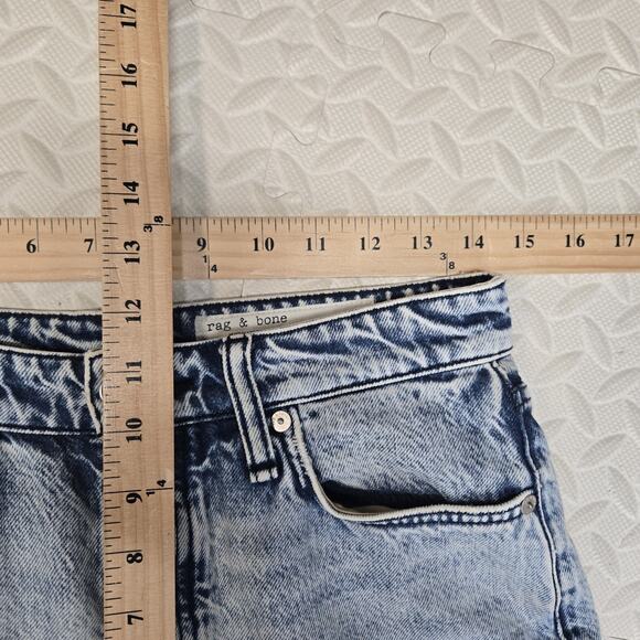 rag & bone Jeans Womens 26 Alex High Rise Ankle Straight Venice Acid Wash Crop - Picture 12 of 13